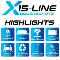 40m² SET - 20x Fahrplatten 15x1000x2000mm schwarz + 1 Transportgestell lackiert mit/ ohne Verbinder