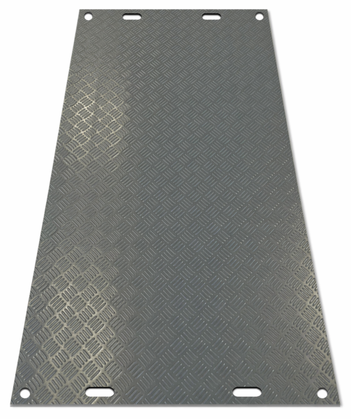 X10 FAHRPLATTE 10mm 1200x2400mm grau 20t/m2** Bodenplatte Bodenschutzplatten Kunststoffplatten Bodenschutzmatte