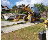 X10 FAHRPLATTE 10mm 1500x3000mm grau 20t/m2** Bodenplatte Bodenschutzplatten Kunststoffplatten Bodenschutzmatte