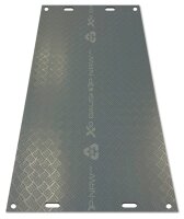 X10 FAHRPLATTE 10mm 1500x3000mm grau 20t/m2** Bodenplatte Bodenschutzplatten Kunststoffplatten Bodenschutzmatte