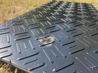 X18-GRIP FAHRPLATTE 18mm 1000x2000mm Profil 4mm schwarz 40t/m2** Bodenplatte Bodenschutzplatten Kunststoffplatten Bodenschutzmatte