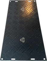 X22-GRIP FAHRPLATTE 22mm 1000x2000mm Profil 4mm schwarz 50t/m2** Bodenplatte Bodenschutzplatten Kunststoffplatten Bodenschutzmatte