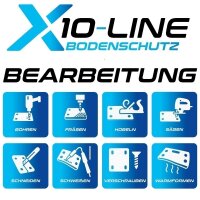 40m² SET - 20x Fahrplatten 10x1000x2000mm grau + Transportgestell lackiert mit Kunststoffverbinder