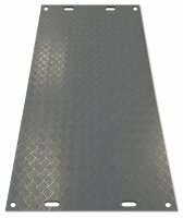 40m² SET - 20x Fahrplatten 10x1000x2000mm grau + Transportgestell lackiert mit Kunststoffverbinder