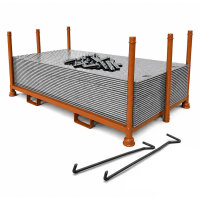 80m² SET - 40x Fahrplatten 10x1000x2000mm grau +...