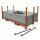 80m² SET - 40x Fahrplatten 10x1000x2000mm grau + Transportgestell lackiert mit Kunststoffverbinder