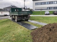 20m² SET - 10x Fahrplatten 20x1000x2000mm schwarz + Transportgestell lackiert ohne Verbinder