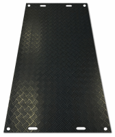 20m² SET - 10x Fahrplatten 20x1000x2000mm schwarz + Transportgestell lackiert ohne Verbinder