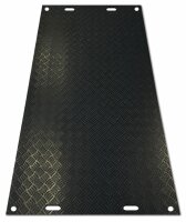 40m² SET - 20x Fahrplatten 15x1000x2000mm schwarz + 1 Transportgestell lackiert ohne Verbinder