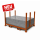X10 FAHRPLATTEN SET 10 bis 40m² | in 10x800x1200mm grau + Transportgestell lackiert