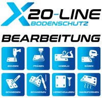 20m² SET - 10x Fahrplatten 20x1000x2000mm schwarz + Transportgestell lackiert mit/ ohne Verbinder