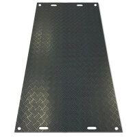 X20 FAHRPLATTE 20mm 1000x2000mm schwarz 80t/m2** Bodenplatte Bodenschutzplatten Kunststoffplatten Bodenschutzmatte